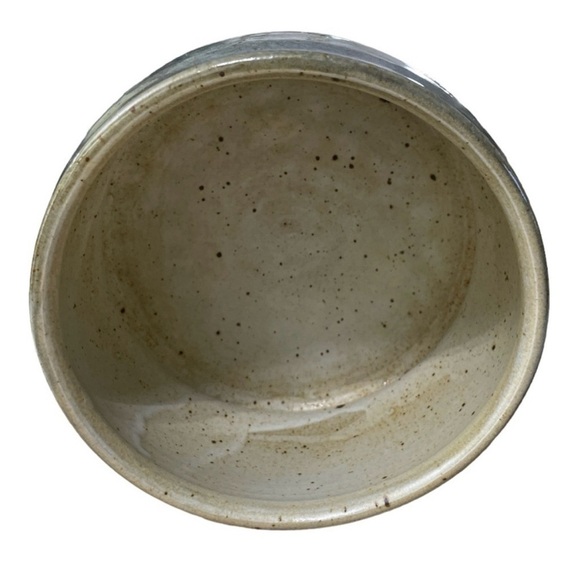 Hand thrown stoneware art pottery vase studio blue signed by Artist D. Hurick - Picture 8 of 15